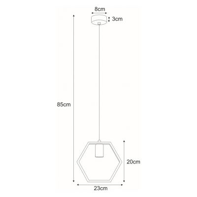 Kaja Honey lampa wisząca 1x60W czarna/złota K-4720