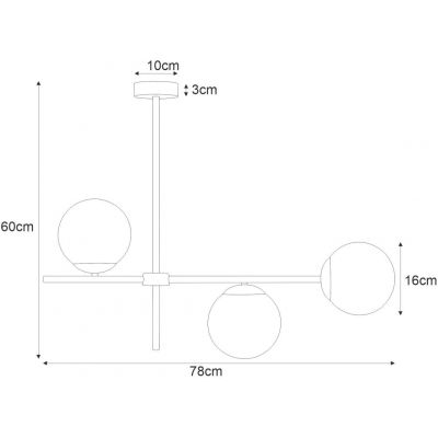 Kaja Vuelta lampa podsufitowa 3x40 W biała-czarna K-4735