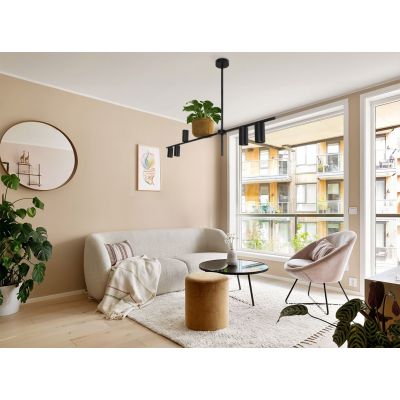 Kaja Rocco lampa wisząca 5x10 W czarna K-4757