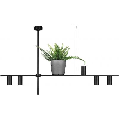 Kaja Rocco lampa wisząca 5x10 W czarna K-4757