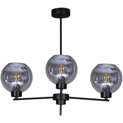 Kaja Aldar lampa podsufitowa 3x60W grafit/czarna K-4851