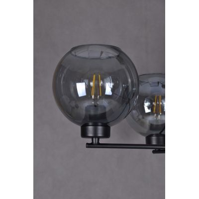 Kaja Aldar lampa podsufitowa 5x50W grafit/czarna K-4852