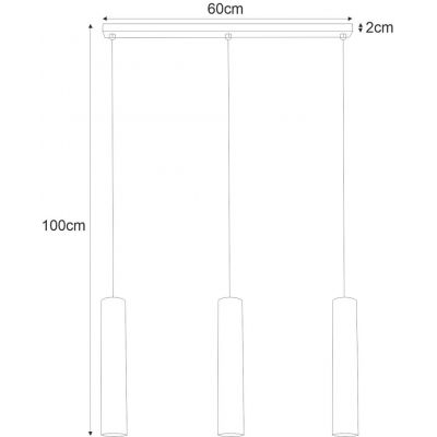 Kaja Astina lampa wisząca 3x10W LED czarny/mosiądz K-4871