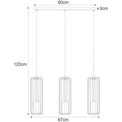 Kaja Falcon lampa wisząca 3x10W czarna K-4931