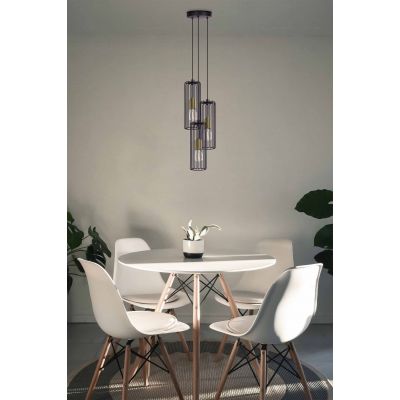 Kaja Gabia lampa wisząca 3x60W czarny/złoty K-4937