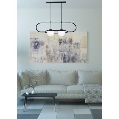 Kaja Finestra lampa wisząca 2x40W czarny/biały mat K-4960
