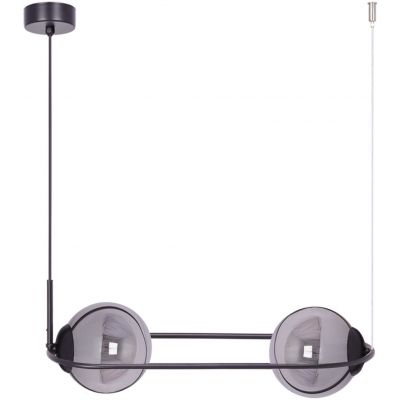 Kaja Davos lampa wisząca 2x40 W czarna-grafitowa K-5112