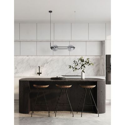 Kaja Davos lampa wisząca 2x40 W czarna-grafitowa K-5112