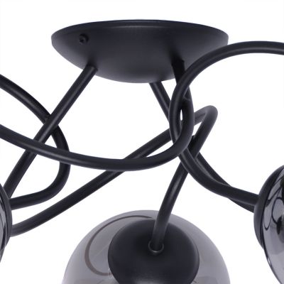 Kaja Rubi lampa podsufitowa 3x40W czarny/grafitowy K-5116