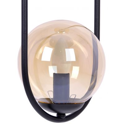 Kaja Venta lampa wisząca 1x40 W czarna-bursztynowa K-5120