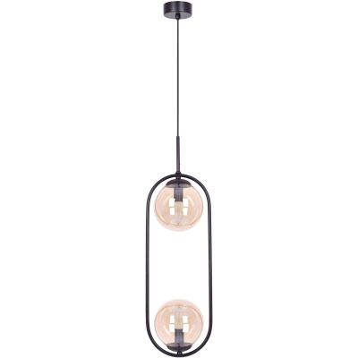 Kaja Venta lampa wisząca 2x40 W czarna-bursztynowa K-5121