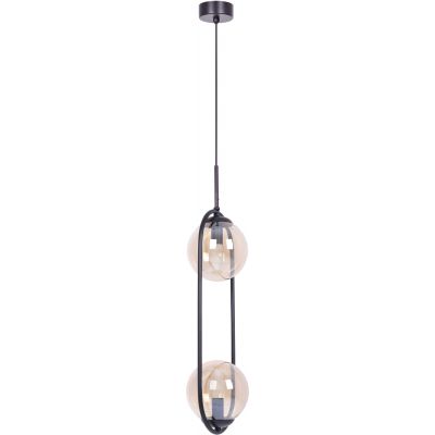 Kaja Venta lampa wisząca 2x40W czarna/bursztynowa K-5121