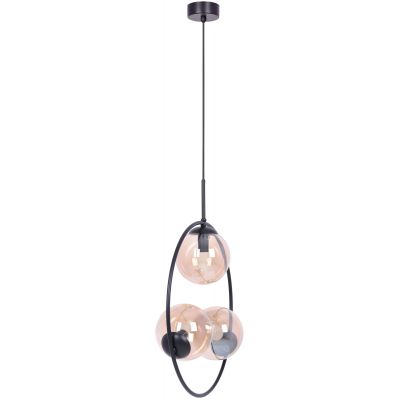 Kaja Venta lampa wisząca 3x40 W czarna-bursztynowa K-5123