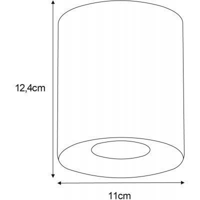 Kaja Horn lampa podsufitowa 1x10W LED czarny K-5130