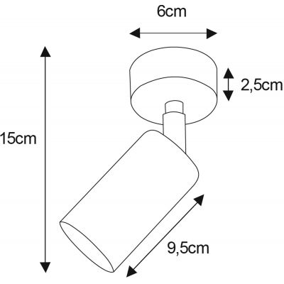 Kaja Polo lampa podsufitowa 1x10W LED złoty/czarny K-5140