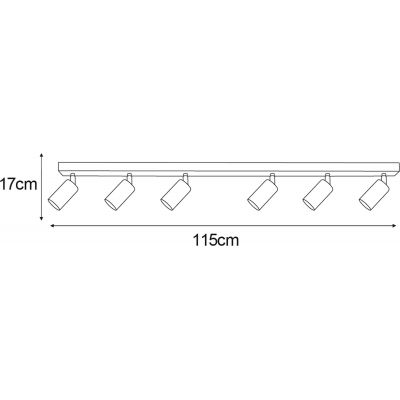 Kaja Polo lampa podsufitowa 6x10W LED złoty/czarny K-5144