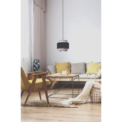 Kaja Etela lampa wisząca 1x40W czarny/szary K-5170