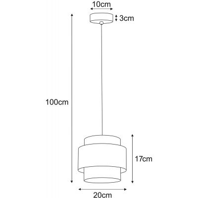 Kaja Etela lampa wisząca 1x40W czarny/szary K-5170