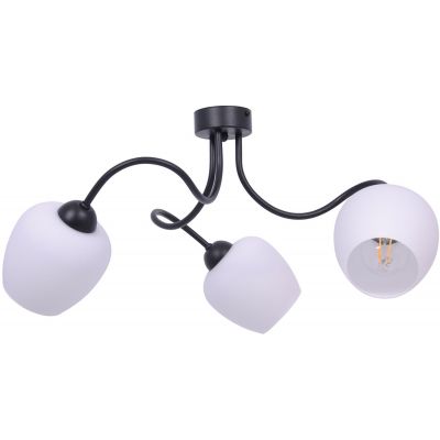 Kaja Bella lampa podsufitowa 3x60W czarny/biały K-5185