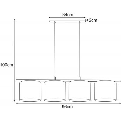 Kaja Victoria lampa wisząca 4x40W biały/złoty K-5213