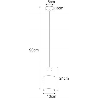 Kaja Brus lampa wisząca 1x40 W czarna K-5250