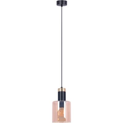 Kaja Alto lampa wisząca 1x40W czarny/bursztynowy K-5255