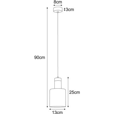 Kaja Alto lampa wisząca 1x40W czarny/bursztynowy K-5255