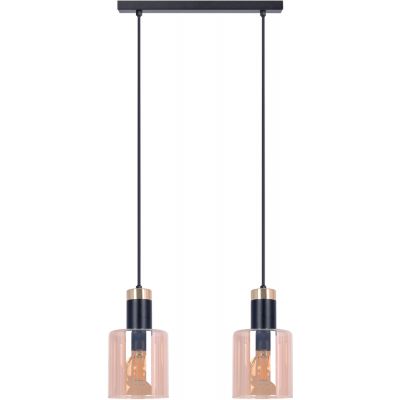 Kaja Alto lampa wisząca 2x40W czarny/bursztynowy K-5256