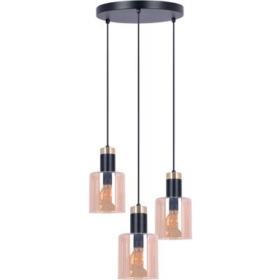 Kaja Alto lampa wisząca 3x40W czarny/bursztynowy K-5257