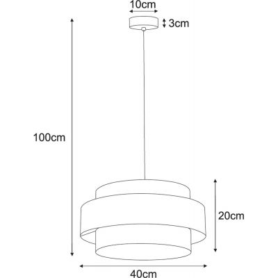 Kaja Amos lampa wisząca 1x40W czarny/złoty K-5281