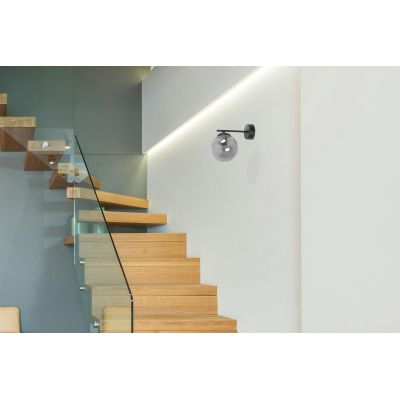 Kaja Gamma kinkiet 1x10 W czarny-grafitowy K-5307