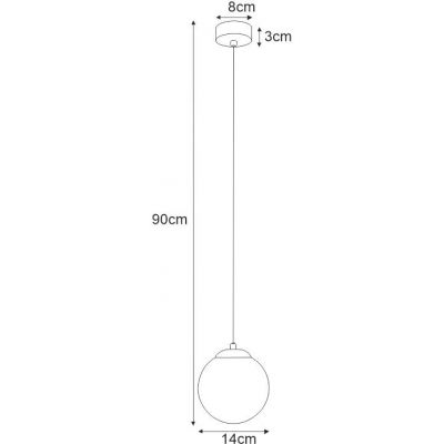 Kaja Elmo lampa wisząca 1x40 W biała-złota K-5310