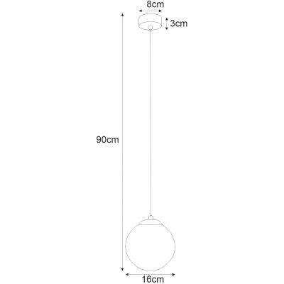 Kaja Elmo lampa wisząca 1x40 W biała-złota K-5311