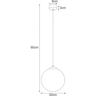 Kaja Elmo lampa wisząca 1x40 W biała-złota K-5312