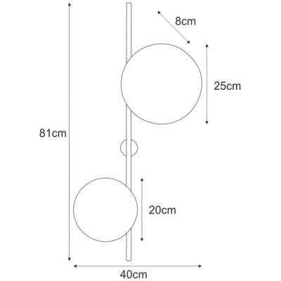 Kaja Pero kinkiet 2x10 W biały K-5324