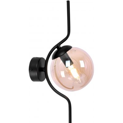 Kaja Vela kinkiet 1x40 W czarny-bursztynowy K-5336