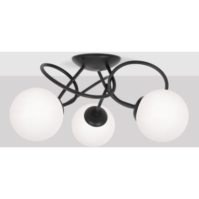 Kaja Nela lampa podsufitowa 3x40 W czarna K-5350