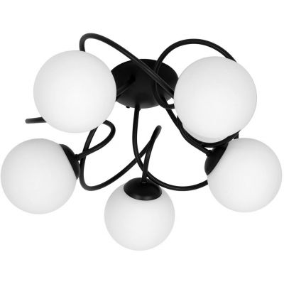 Kaja Nela lampa podsufitowa 5x40 W czarna K-5351