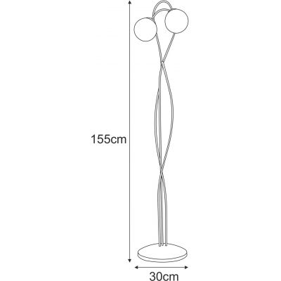 Kaja Nela lampa stojąca 2x40 W czarna K-5353