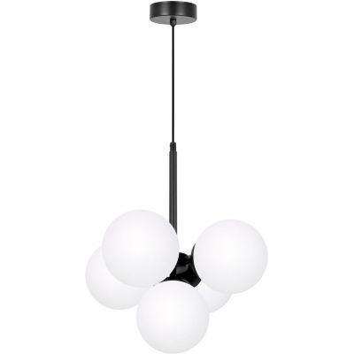 Kaja Inez lampa wisząca 5x10 W biała-czarna K-5362