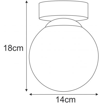 Kaja Megan lampa podsufitowa 1x10 W czarna-grafitowa K-5363