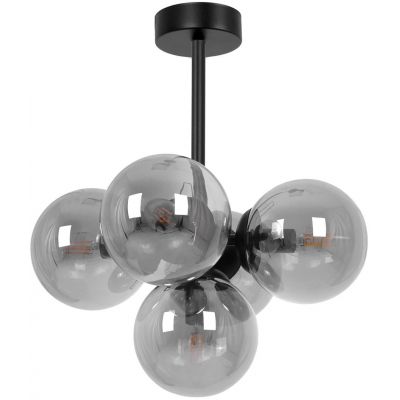 Kaja Megan lampa podsufitowa 5x10 W czarna-grafitowa K-5364