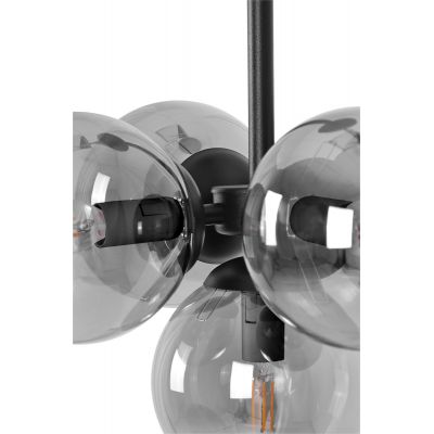 Kaja Megan lampa podsufitowa 5x10 W czarna-grafitowa K-5364