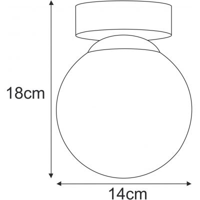 Kaja Piro lampa podsufitowa 1x10 W czarna-bursztynowa K-5366