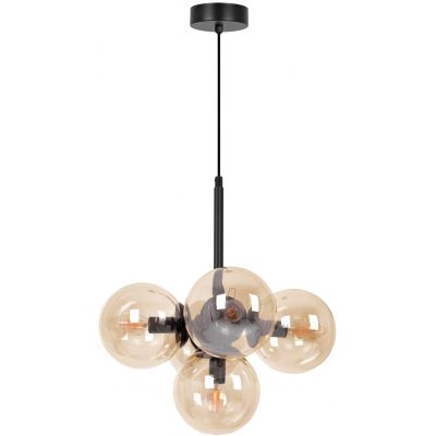 Kaja Piro lampa wisząca 5x10 W czarna-bursztynowa K-5368