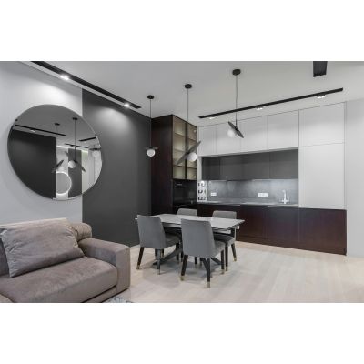 Kaja Sante lampa wisząca 1x10 W biała-czarna K-5372