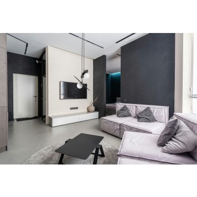 Kaja Sante lampa wisząca 1x10 W biała-czarna K-5372