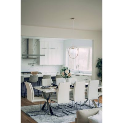 Kaja Ritus lampa wisząca 1x10 W biała-złota K-5390