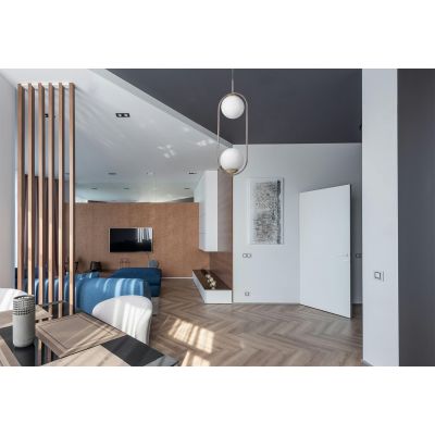 Kaja Ritus lampa wisząca 2x10 W biała-złota K-5392