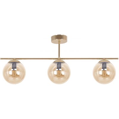 Kaja Grand lampa podsufitowa 3x10 W złota-bursztynowa K-5412